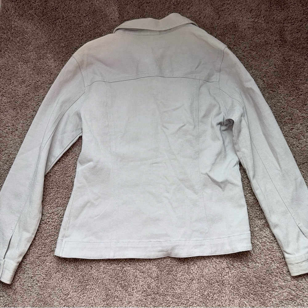 Bill Blass Jean Gray Denim Jacket 8 - Picture 6 of 6